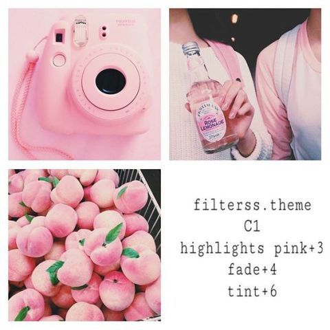 VSCO Filters Presets For Pink Instagram feed