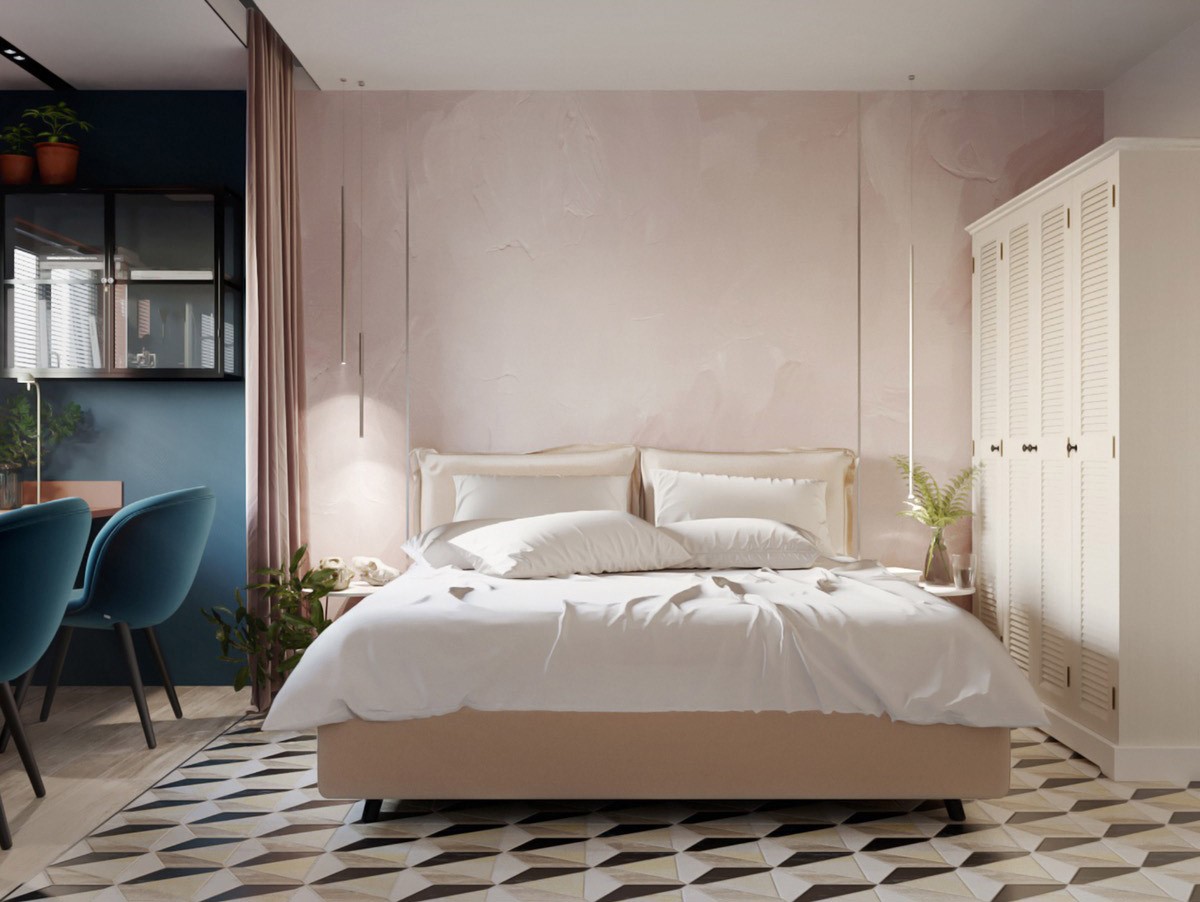 blush-pink-bedroom-feature-wall