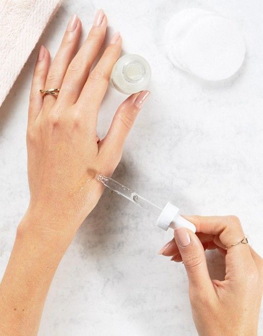 Apply ampoule on the hand using a dropper