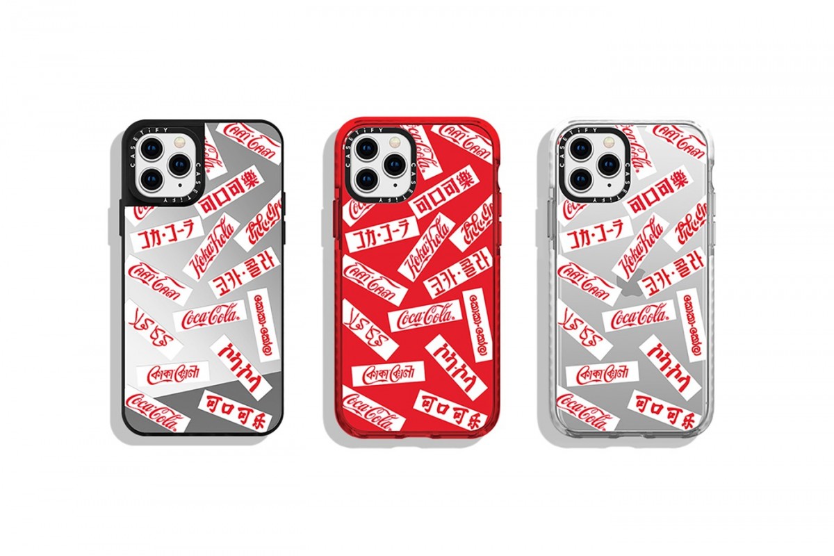 CASETiFY phone cases with Coca-Cola stickers