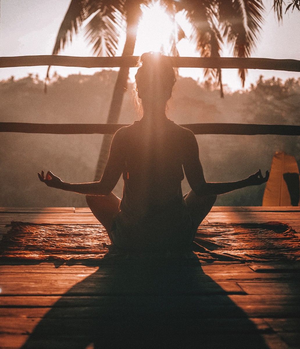 girl doing yoga and meditation 