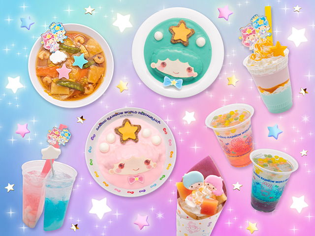 new menu of little twin stars takeover at Sanrio Puroland