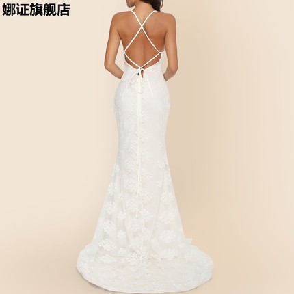 V Neck Wedding Dress