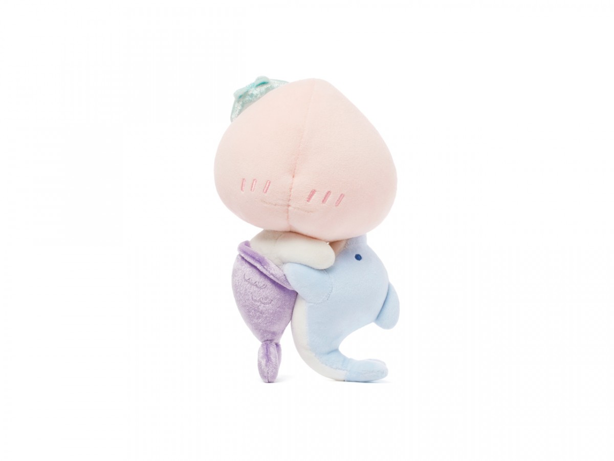 Apeach mermaid soft toy back view