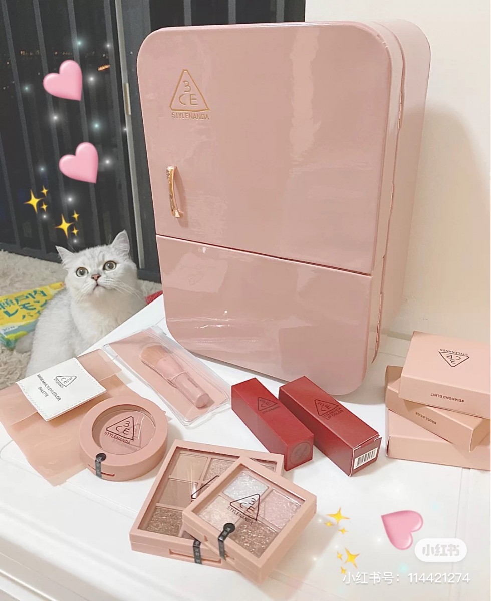 3CE Pink Mini Fridge Storage Box So Pretty That We Want It Too!