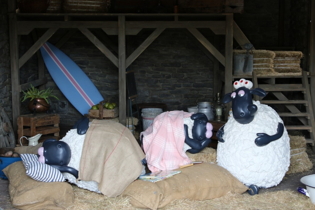 the barn in Shaun the Sheep Farm Garden