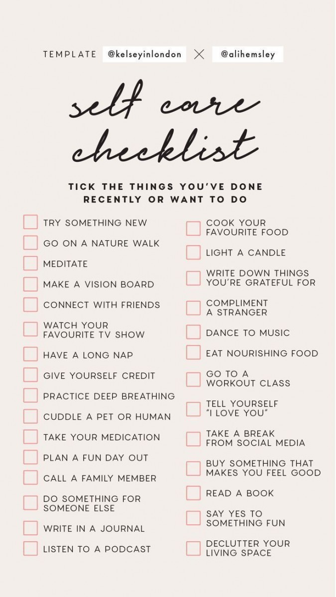 Self-care-checklist