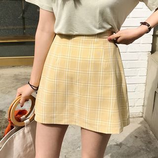 Yellow a-line skirt