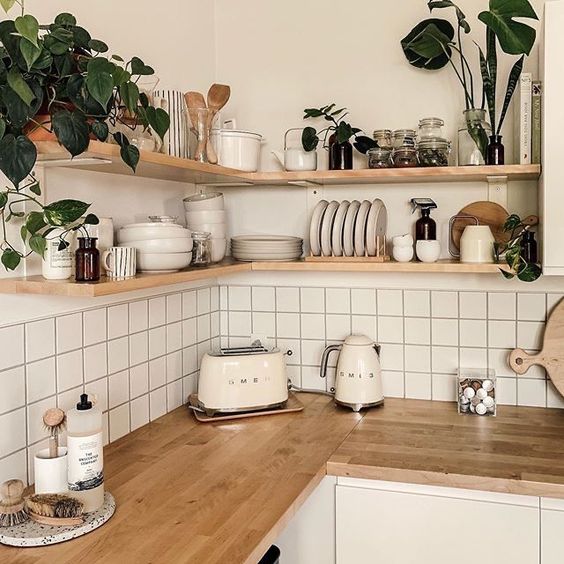 Homeware in a minimalist kitchen