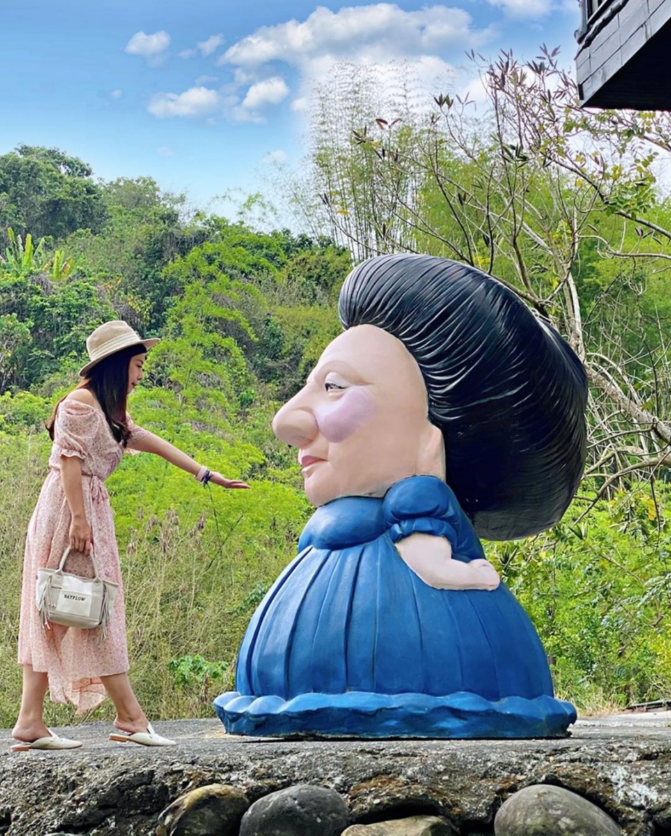 Yubaba statue at spirited away bathhouse in Breezy Valley Art Village Tainan