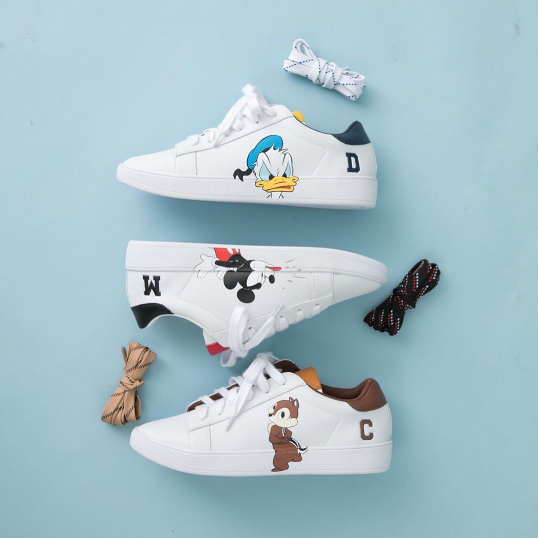 3 designs of Grace Gift Disney printed sneakers