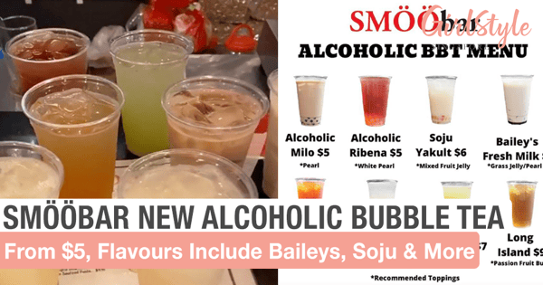 SMÖÖbar Launches New Alcoholic Bubble Tea From $5, Flavours Include Baileys, Soju & More