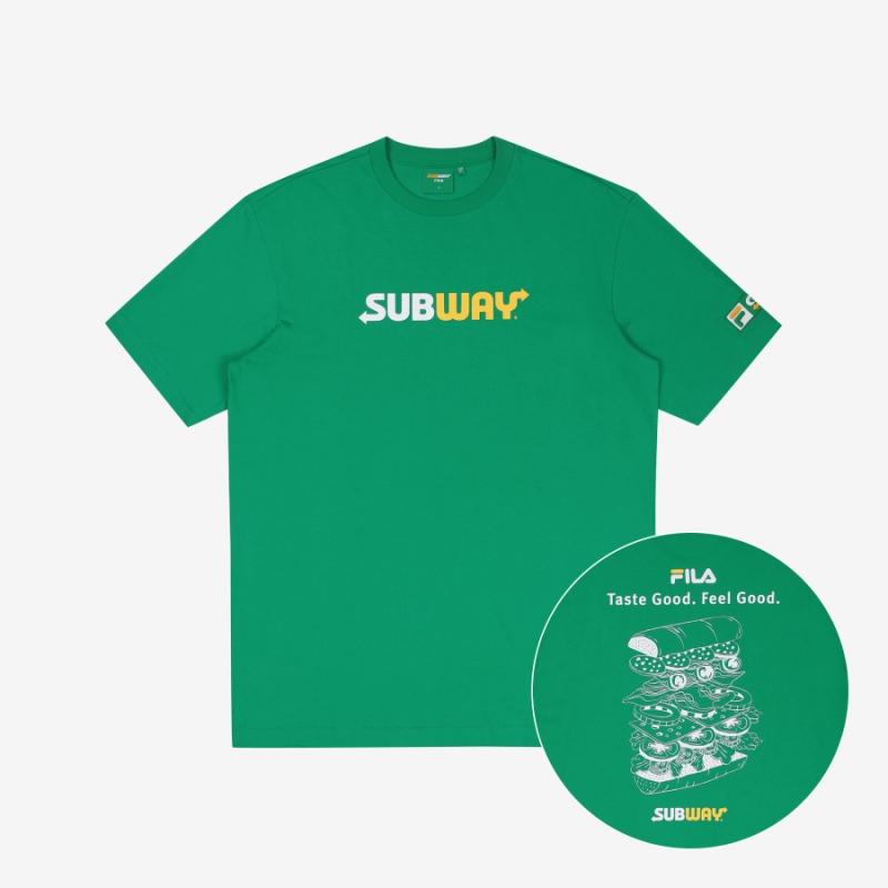 Fila x Subway green stacked sandwich