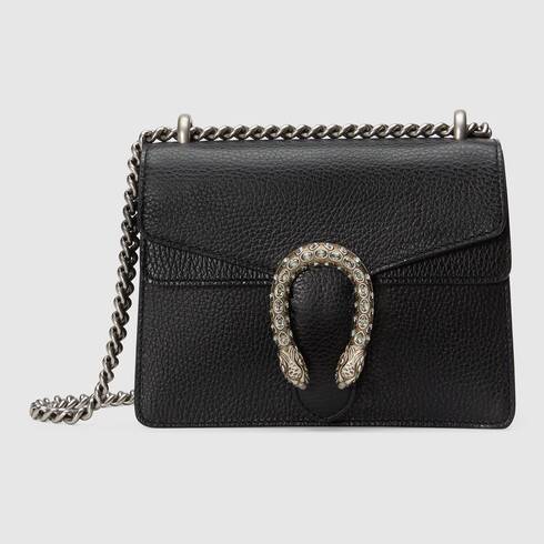 Gucci Dionysus leather mini bag in black