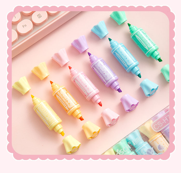 Candy sweets highlighter in pastel colours