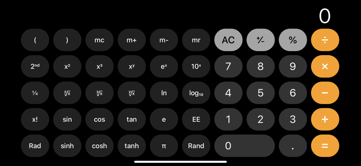 iphone scientific calculator