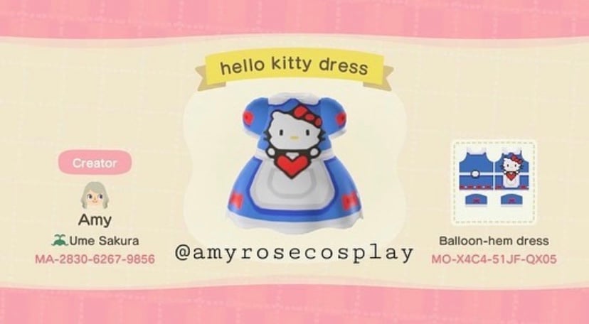 Nintendo Switch Animal Crossing Sanrio Outfit Pieces