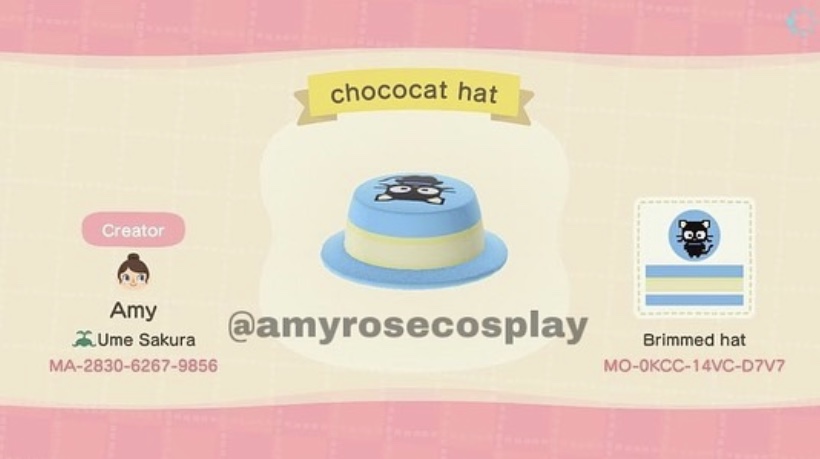 Chococat Hat From Animal Crossing