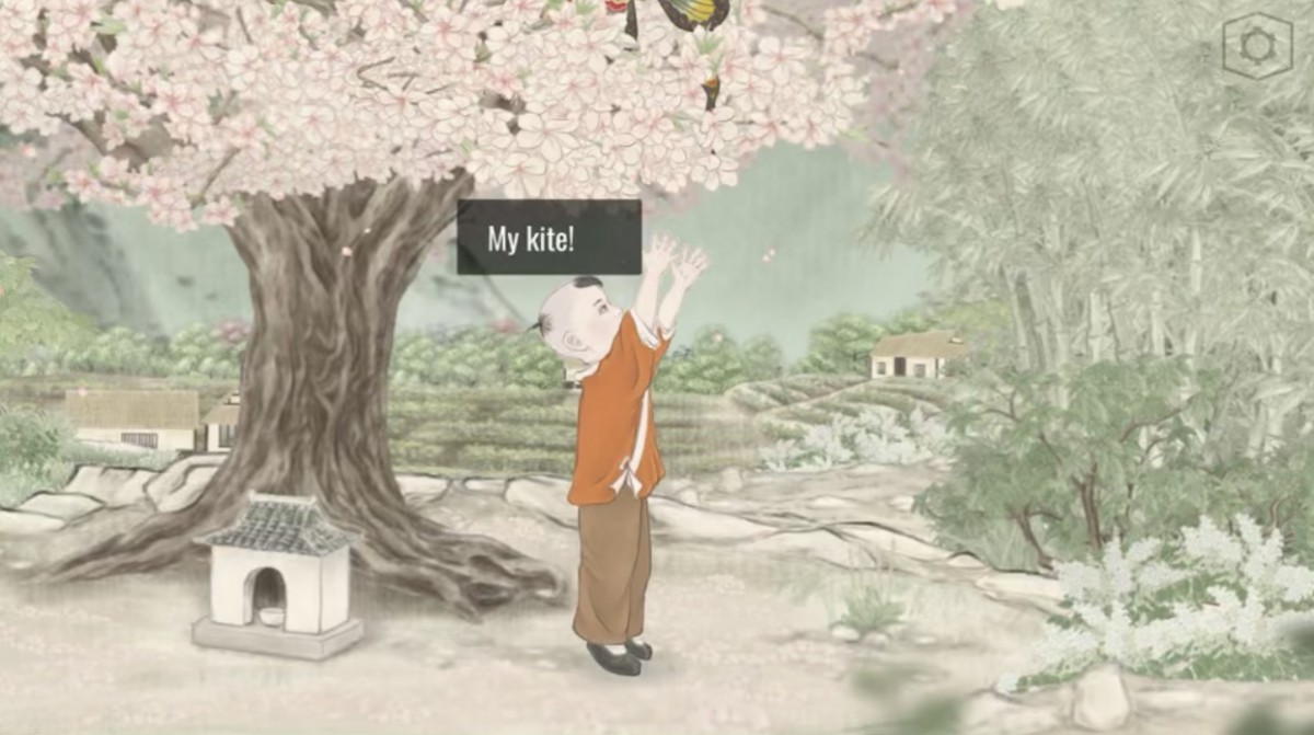 The Butterfly's Dream boy and kite