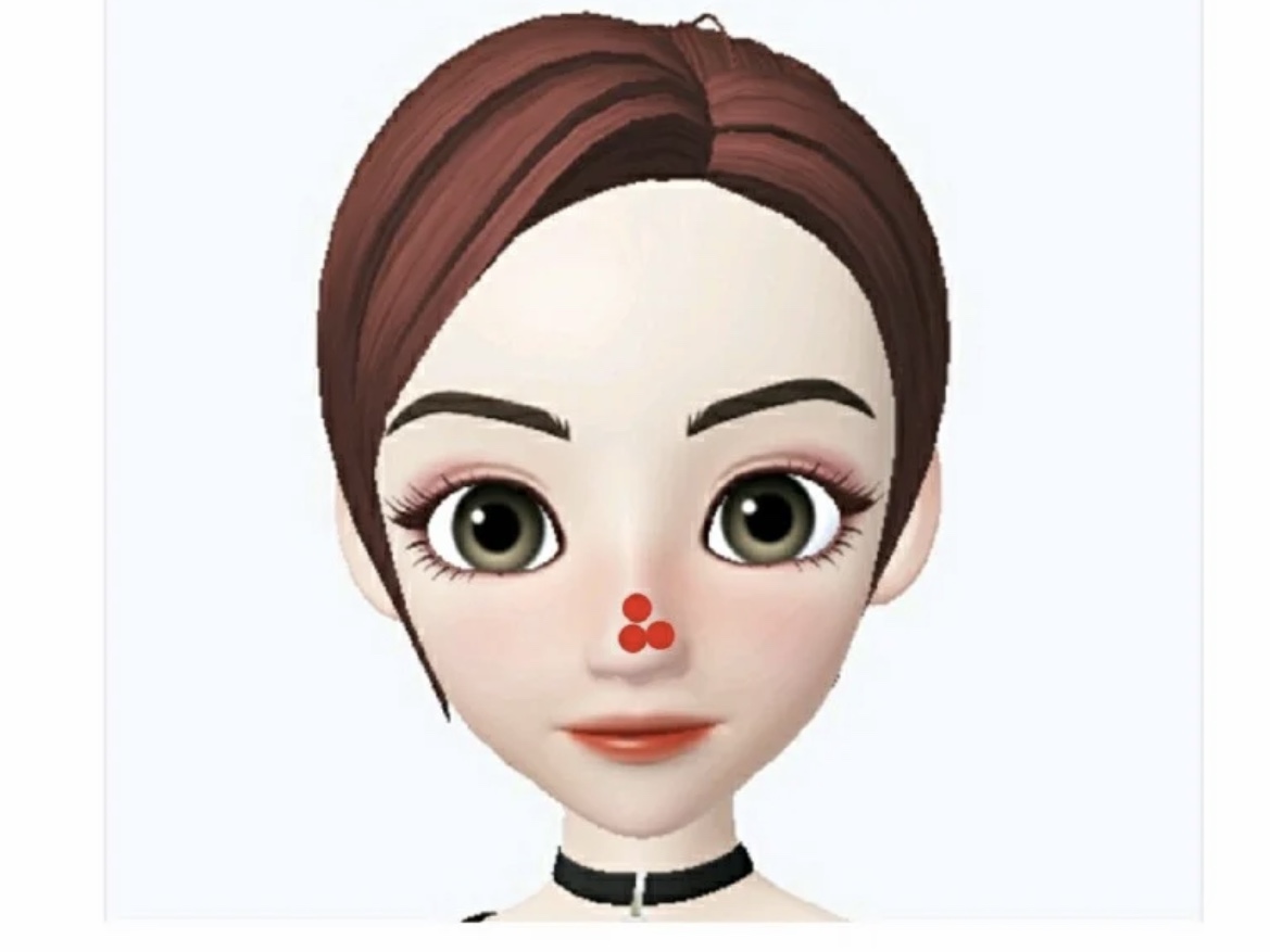 emoji of a woman with pimples on her nose