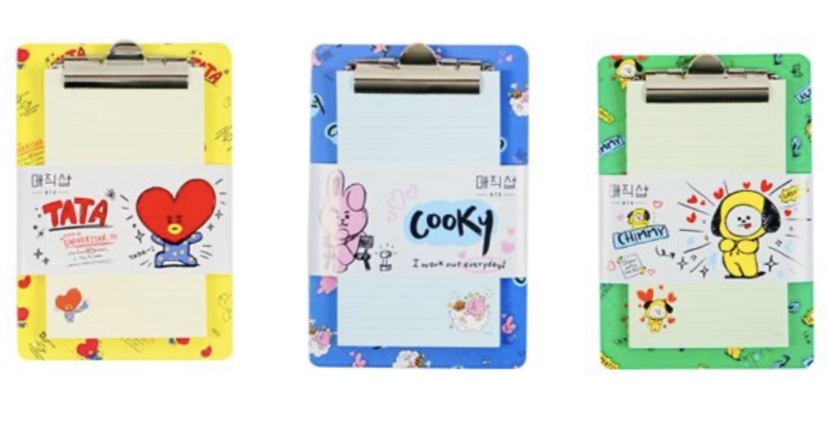 BT21 CLIP BOARD PAD SET