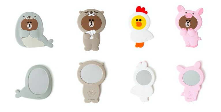 SILICONE HAND MIRROR - JUNGLE BROWN