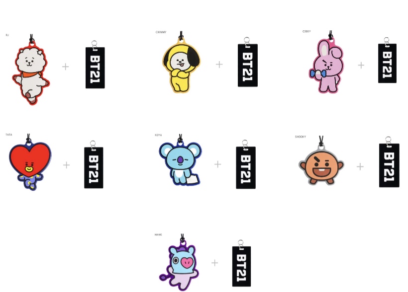 BT21 NAME TAG CLEAR