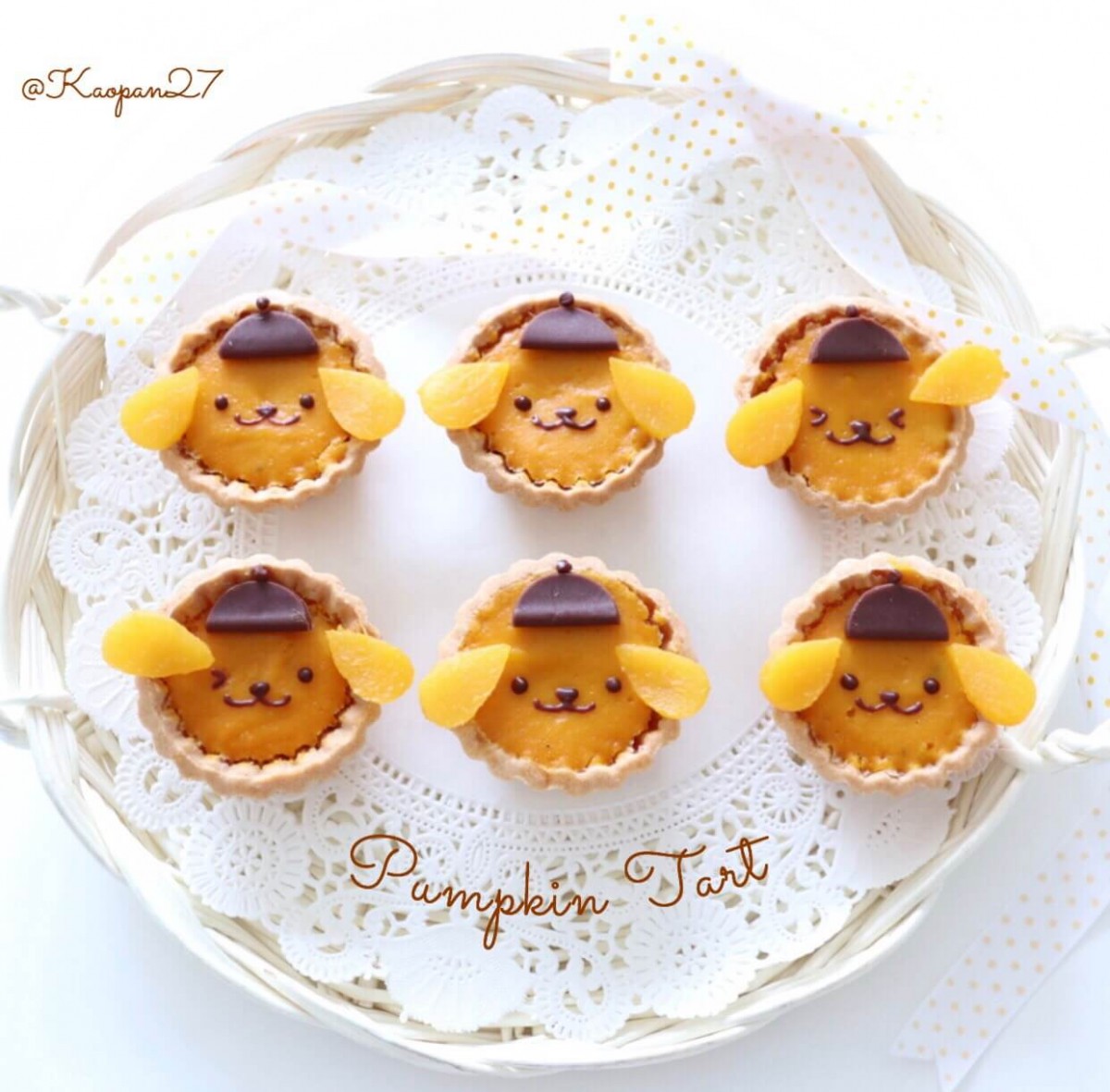 Pompompurin pumpkin tarts