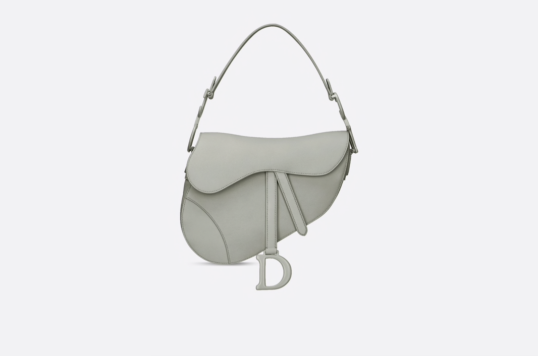 Dior saddle ultra-matte bag in grey