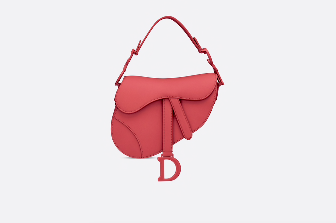 Dior saddle ultra-matte bag in dusty pink