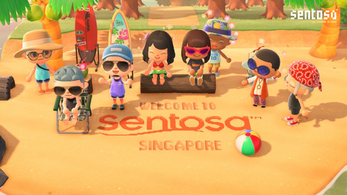 Sentosa island on Animal Crossing