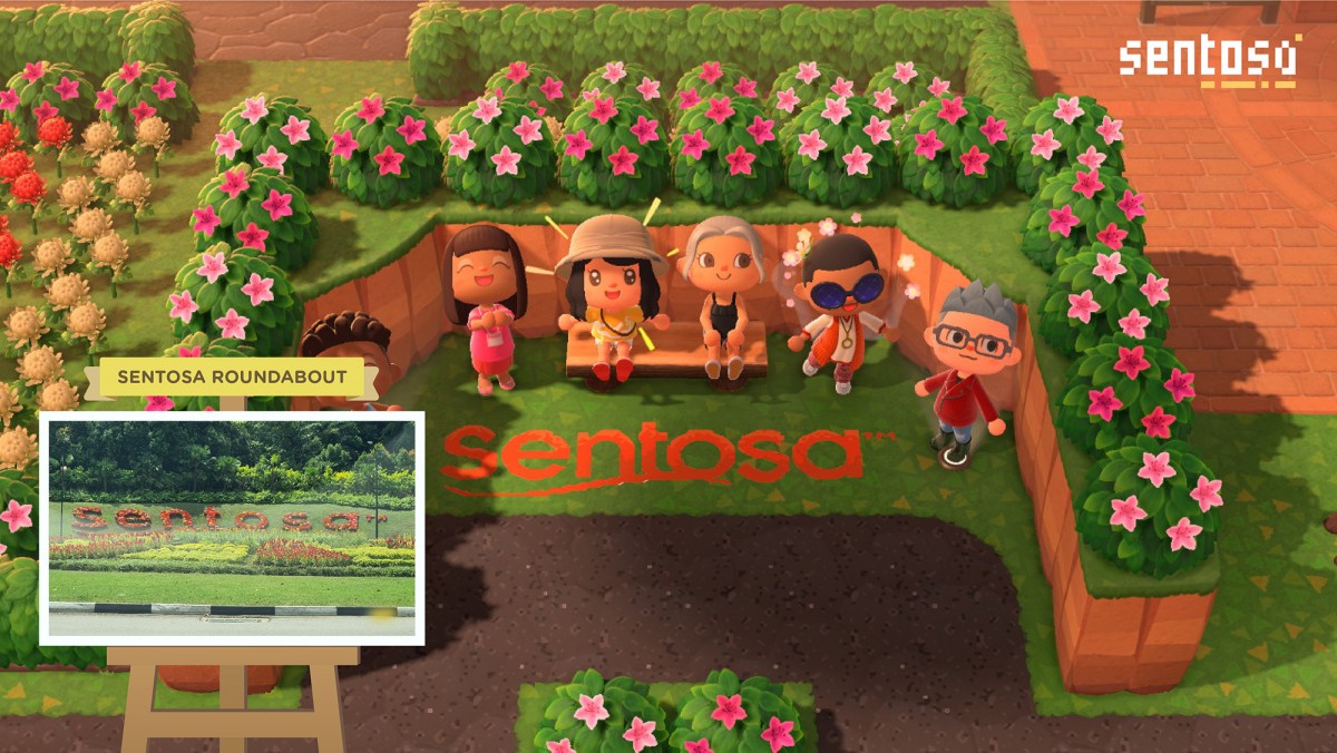Sentosa island Animal Crossing roundabout