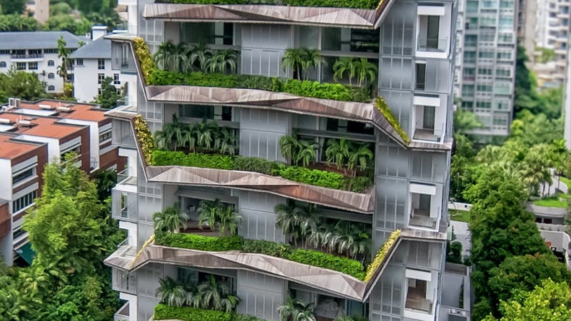 sky terrace garden at The Oliv