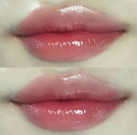 Glossy natural lips