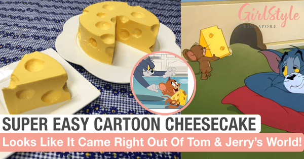 Surprisingly Easy-To-Make Cartoon Cheesecake That Looks Like It's Right Out Of Tom & Jerry