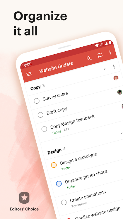 Todoist listing app