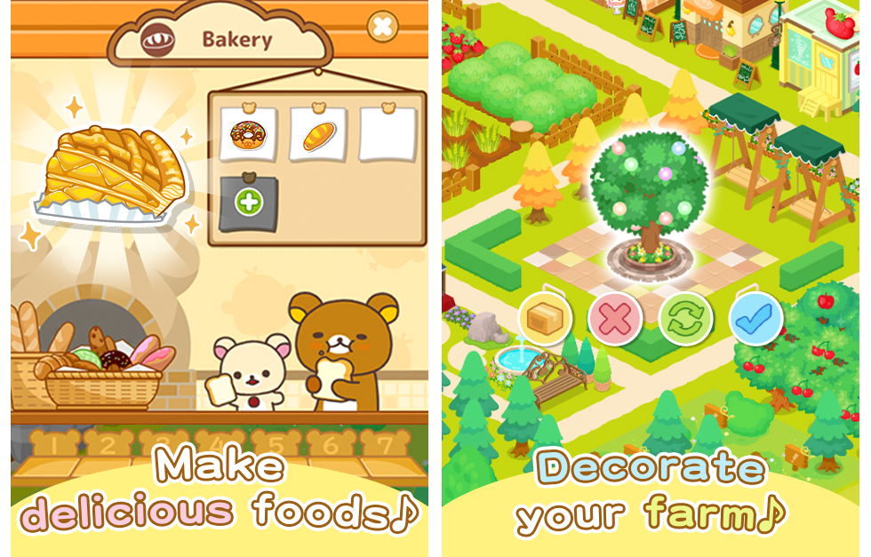 Rilakkuma Farm cooking and decorating