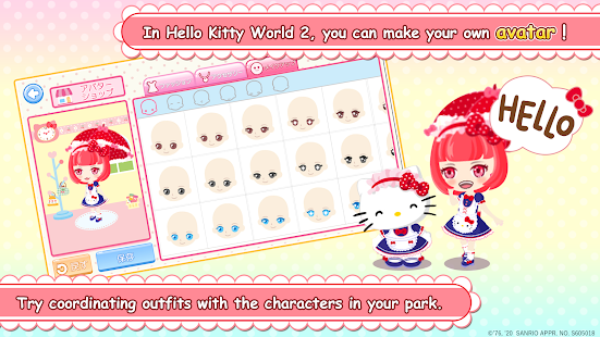 design avatar in Hello Kitty World 2