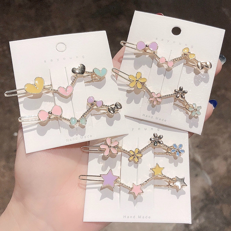 Zig zag flower hair clip