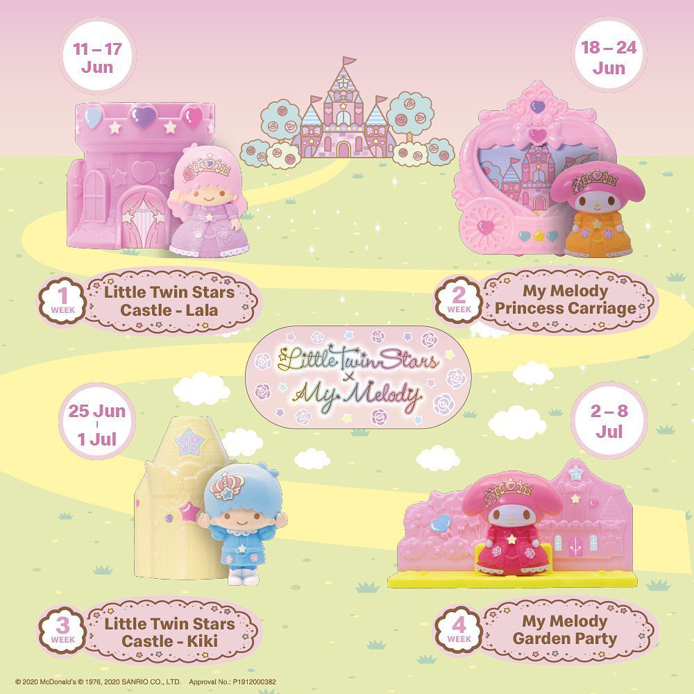 McDonald's Singapore Little Twin Stars and My Melody happy meal toys