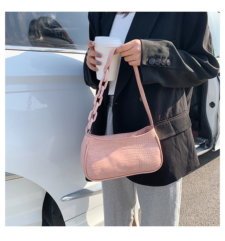 Pastel pink chain vintage bag