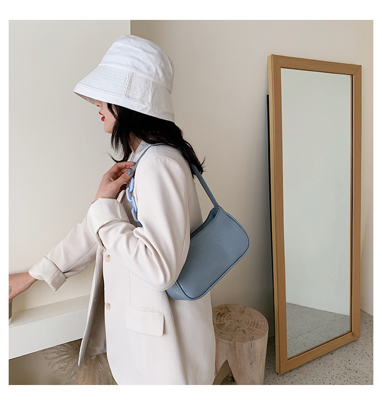 Pastel blue chain vintage bag