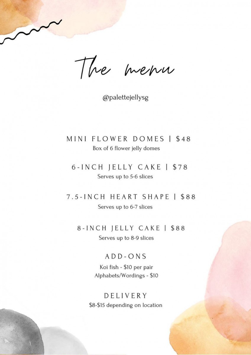 Palette Jelly Menu