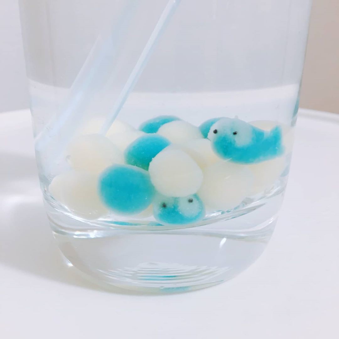 handmade tapioca pearls that look like little balls of sea creatures