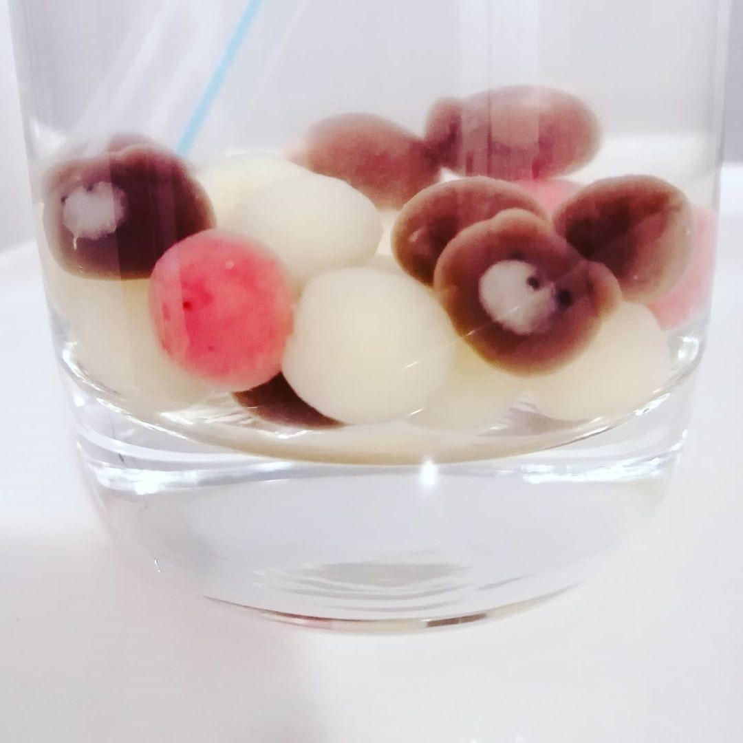 handmade tapioca pearls that look like little bear balls