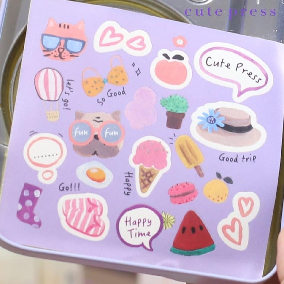 Cute Press pastel purple sticker pack