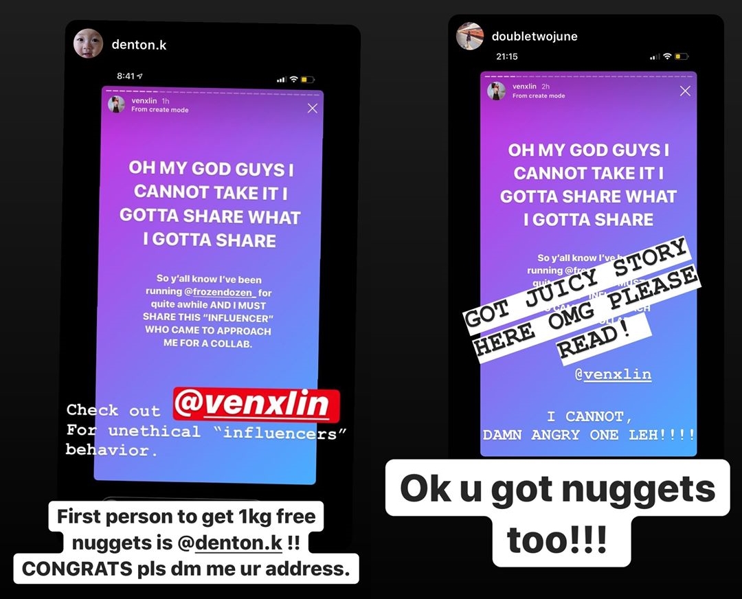 Frozendozen influencer fake followers An Affair With Food Venie Lin