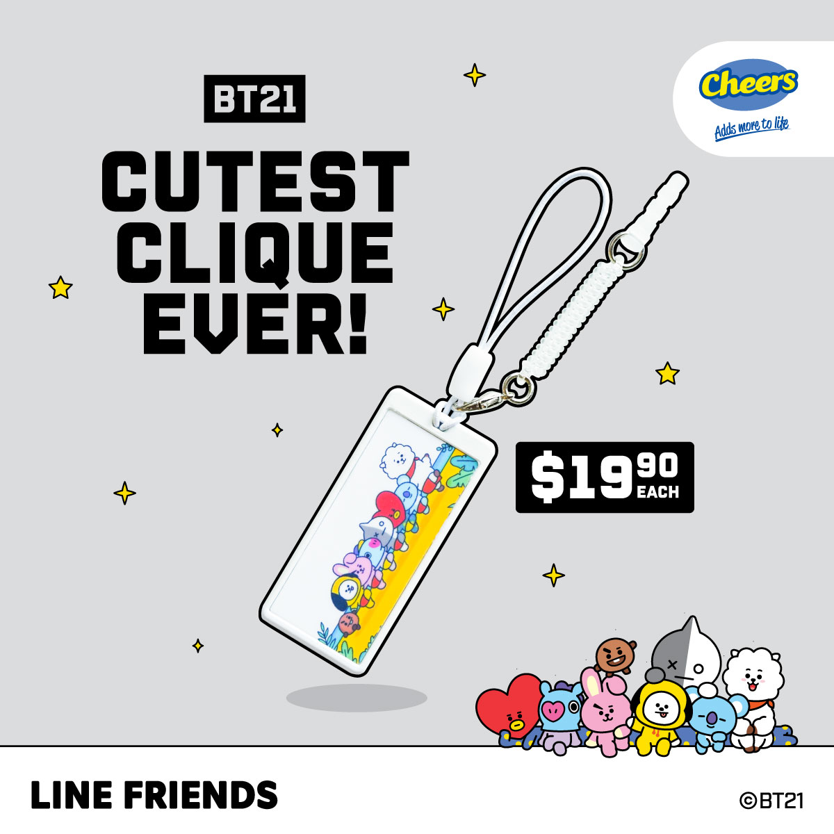 BT21 Ez-Link Ez-Charm Singapore Cheers
