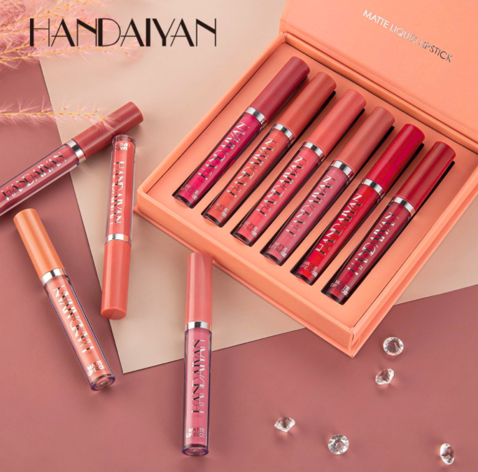 HANDAIYAN 6pcs Matte Liquid Lipstick Set