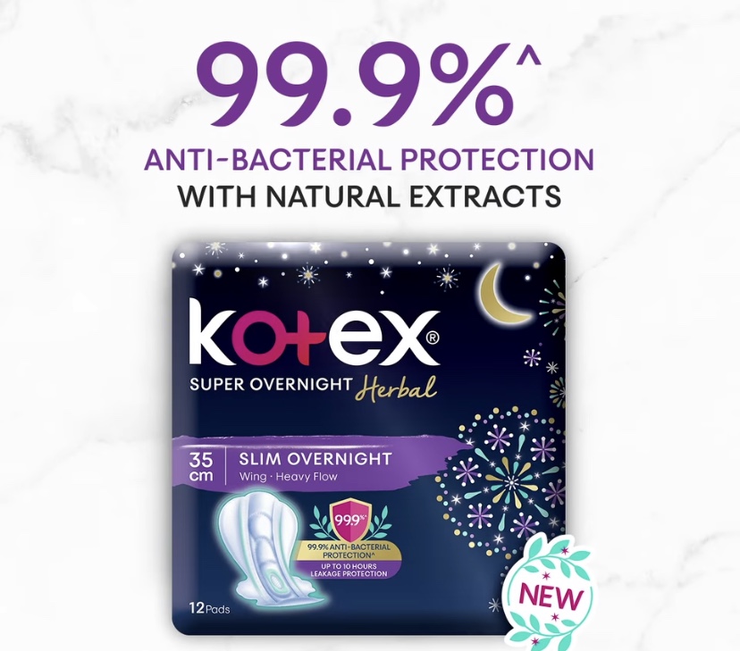 Kotex Soft Herbal Super Overnight Sanitary Pad